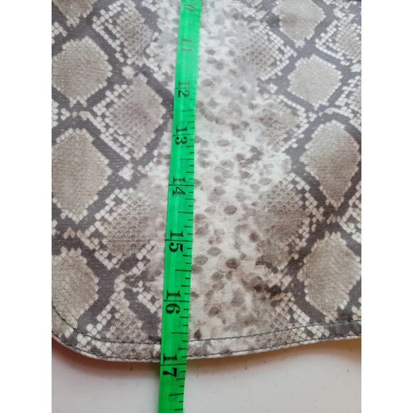 Python Print Canvas Mini Skirt Revolve Rocker Punk Festival Rave 80s Retro -6 - Picture 8 of 8